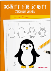 Schritt für Schritt Zeichnen lernen Lustige Tiere - Cover
