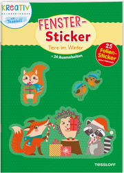 Fenster-Sticker Tiere im Winter - Cover