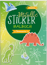 Dinosaurier Metallic-Sticker Malbuch - Cover