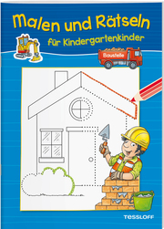 Malen und Rätseln für Kindergartenkinder. Baustelle