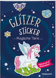 Glitzer-Sticker Malbuch - Magische Tiere