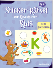 Sticker-Rätsel für Kindergarten-Kids. Erste Buchstaben - Cover
