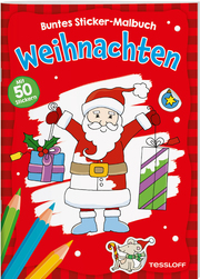 Weihnachten - Buntes Sticker-Malbuch