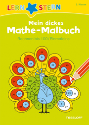 Mein dickes Mathe-Malbuch. Rechnen bis 100/ Einmaleins - Cover
