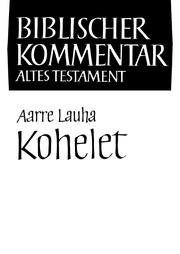 Kohelet - Cover