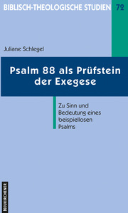 Psalm 88 als Prüfstein der Exegese - Cover