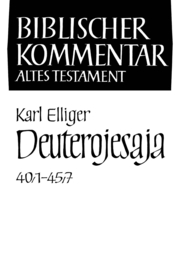 Deuterojesaja (40,1-45,7) - Cover