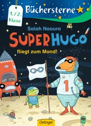 Superhugo fliegt zum Mond! - Cover