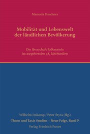 Mobilität und Lebenswelt der ländlichen Bevölkerung - Cover