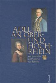 Adel an Ober- und Hochrhein - Cover