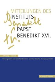 Mitteilungen Institut-Papst-Benedikt XVI. 1/2008