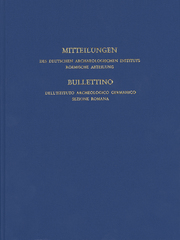 Mitteilungen des Deutschen Archäologischen Instituts, Römische Abteilung 117/2011 - Cover