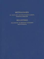 Mitteilungen des Deutschen Archäologischen Instituts, Römische Abteilung 118/2012 - Cover