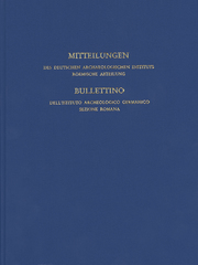 Mitteilungen des Deutschen Archäologischen Instituts, Römische Abteilung 123/2017 - Cover