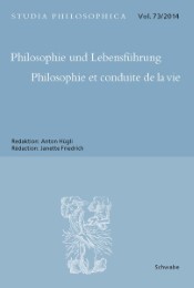 Philosophie und Lebensführung. Philosophie et Conduite de la vie. - Cover