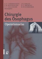 Chirurgie des Ösophagus - Cover