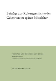 Beiträge zur Kulturgeschichte der Gelehrten im späten Mittelalter - Cover