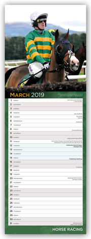 Horse Racing Calendar - Pferderennen-Kalender 2019 - Abbildung 1