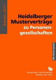 Heidelberger Musterverträge zu Personengesellschaften