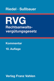 RVG/Rechtsanwaltsvergütungsgesetz