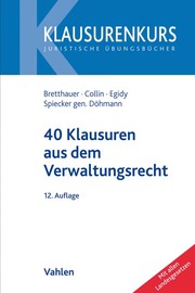 40 Klausuren aus dem Verwaltungsrecht - Cover