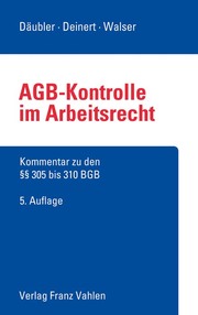 AGB-Kontrolle im Arbeitsrecht - Cover