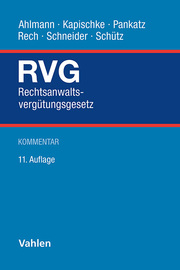 Rechtsanwaltsvergütungsgesetz/RVG - Cover