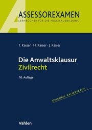 Die Anwaltsklausur Zivilrecht - Cover