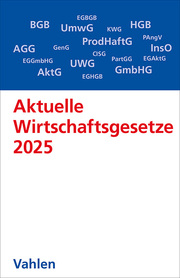 Aktuelle Wirtschaftsgesetze 2025 - Cover