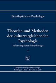 Theorien und Methoden der kulturvergleichenden Psychologie - Cover