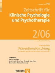 Zeitschrift für Klinische Psychologie und Psychotherapie. Forschung und Praxis 2/2006