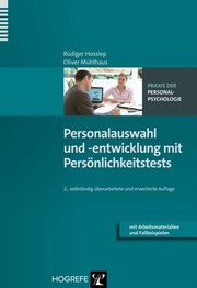 Personalauswahl und -entwicklung mit Persönlichkeitstests - Cover