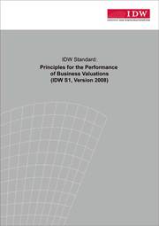 IDW Standard: Principles for the Performance of Business Valuations
