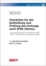 Checkliste für die Aufstellung und Prüfung des Anhangs nach IFRS (Notes)