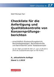 Checkliste für die Anfertigung und Qualitätskontrolle von Konzernprüfungsbericht