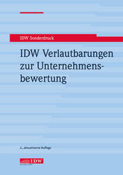 IDW Verlautbarungen zur Unternehmensbewertung - Cover