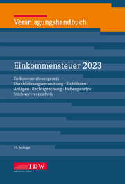 Veranlagungshandbuch Einkommensteuer 2023,75.A. - Cover