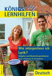 Wie interpretiere ich Lyrik? - Aufgaben und Musterinterpretationen. - Cover