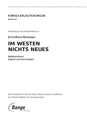 Im Westen nichts Neues von Erich Maria Remarque - Textanalyse und Interpretation - Abbildung 1
