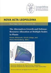 The Alternative Growth and Defense: Resource Allocation at Multiple Scales in Plants - Cover