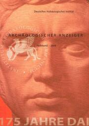 Archäologischer Anzeiger - Cover