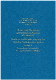 Historia del Instituto Arqueológico Alemán de Madrid - Cover