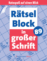 Rätselblock in großer Schrift 89 - Cover