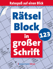 Rätselblock in grosser Schrift 123 - Cover
