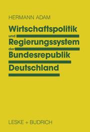 Wirtschaftspolitik und Regierungssystem der Bundesrepublik Deutschland - Cover