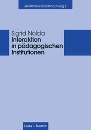 Interaktion in pädagogischen Institutionen - Cover