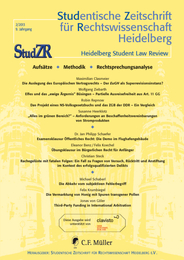 Studentische Zeitschrift für Rechtswissenschaft Heidelberg