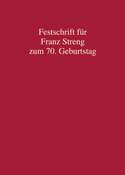 Festschrift für Franz Streng zum 70. Geburtstag - Cover
