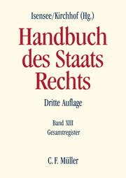 Handbuch des Staatsrechts XIII