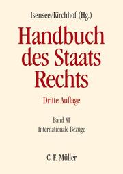 Handbuch des Staatsrechts der Bundesrepublik Deutschland XI